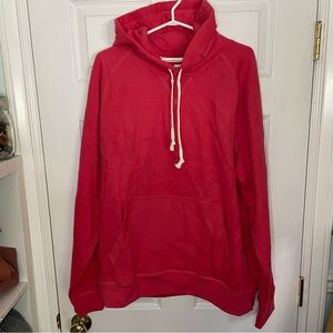 Lands End NWOT red oversized hoody XL